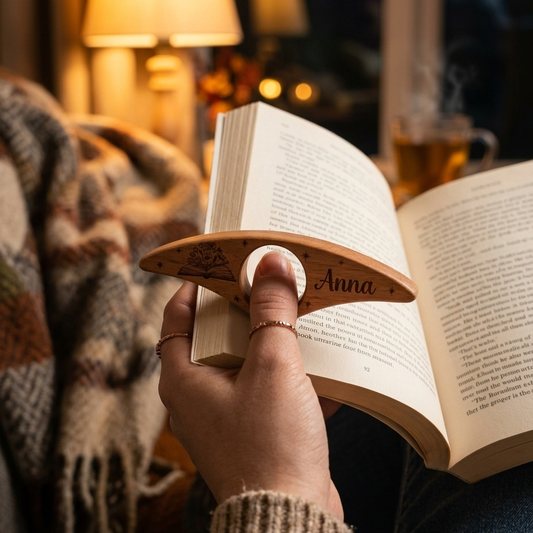 Lezen met één hand dankzij de houten boekenlegger