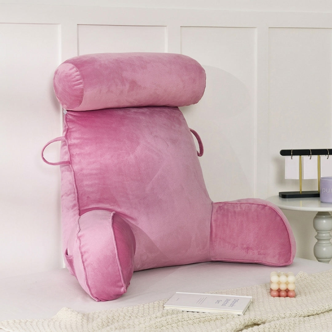 Rugly leeskussen in roze