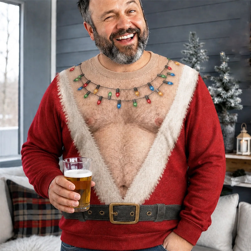 Grappige kerstman kersttrui