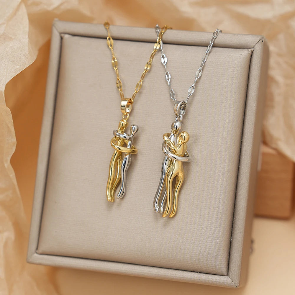 Koppel knuffelketting in cadeaudoosje