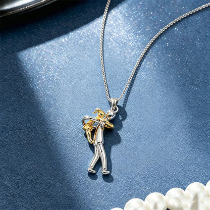 Moeder en kind knuffelketting detail