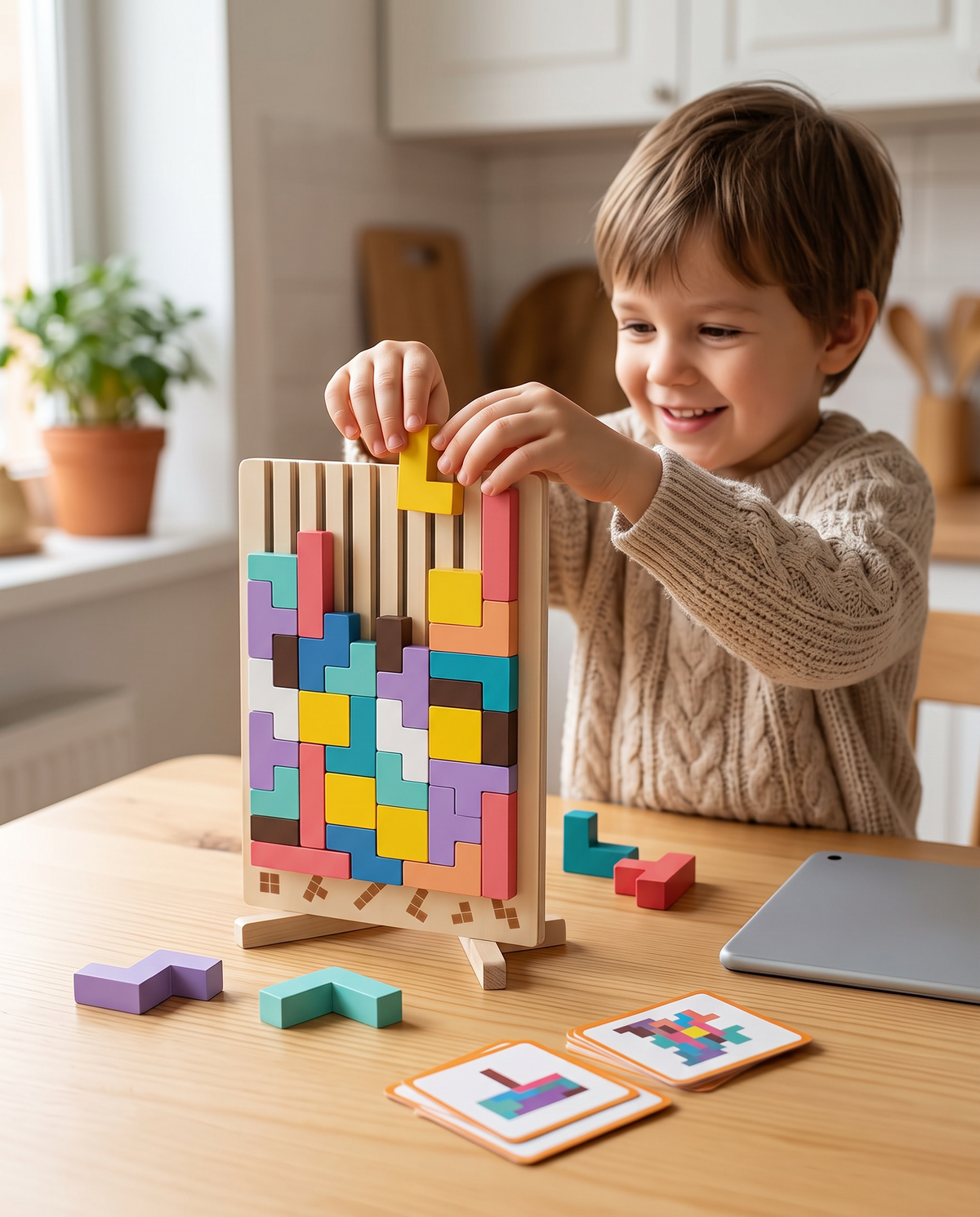Kind speelt schermvrij met BlokBrein