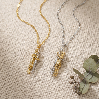 Knuffelketting in goud en zilver