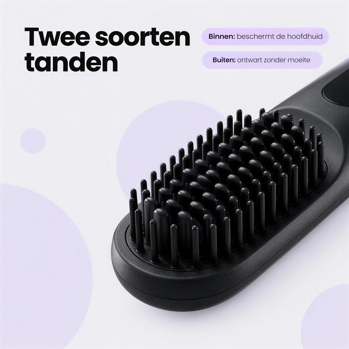 Binnenste en buitenste tanden van de stijlborstel