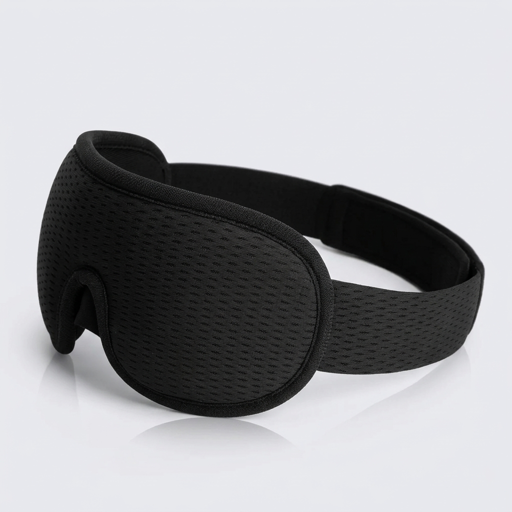 Slaapmasker van opzij met brede elastische band
