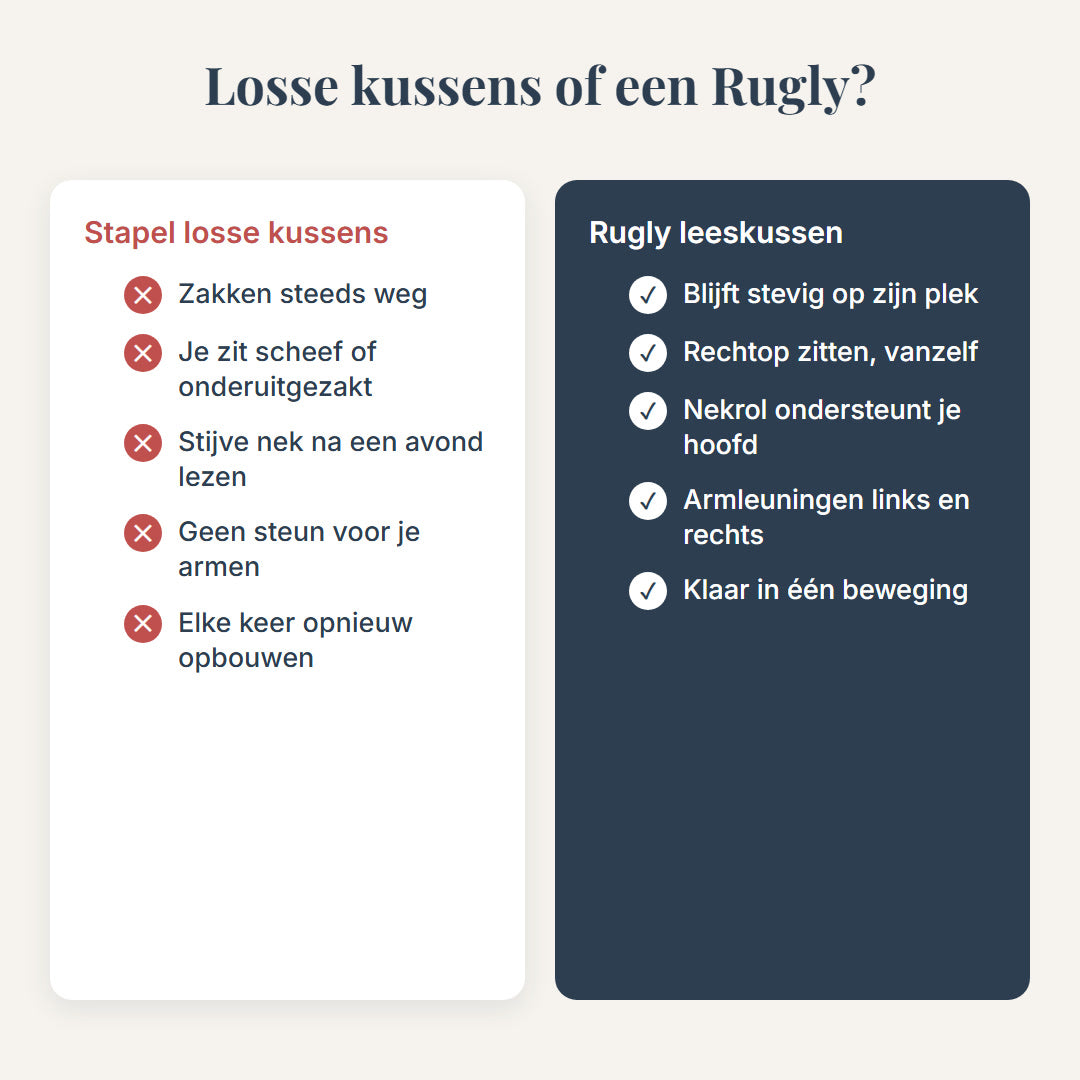 Losse kussens of een Rugly leeskussen