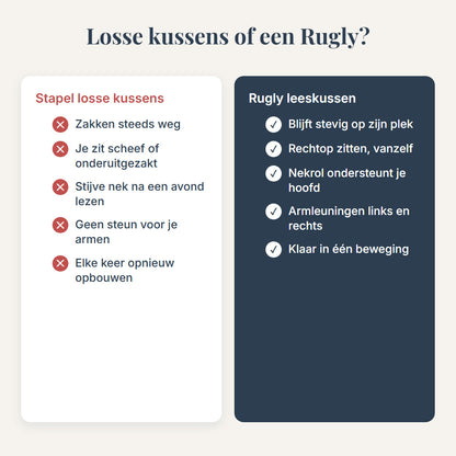 Losse kussens of een Rugly leeskussen